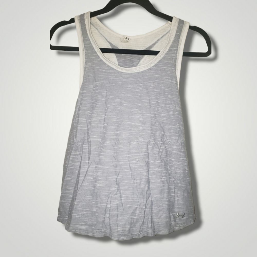 Under Amour SLEEVELESS GRAY/white TANK SIZE S